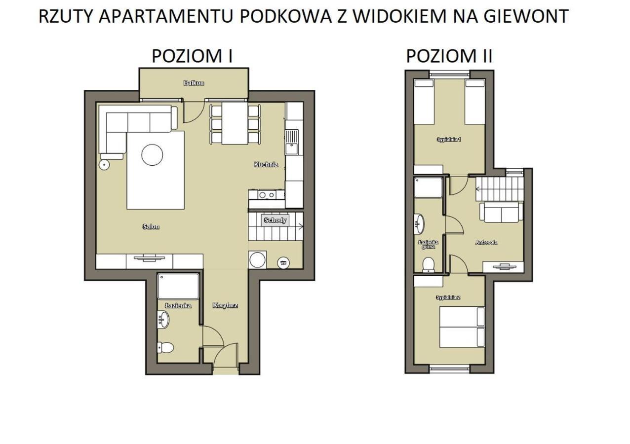 Apartament Podkowa Z Widokiem Na Giewont Kościelisko Exteriér fotografie